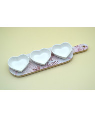 SET 3 CIOTOLE A CUORE CON TAGLIERE