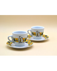 SET 2 TAZZINE DA CAFFE CON DECORO SPOSI