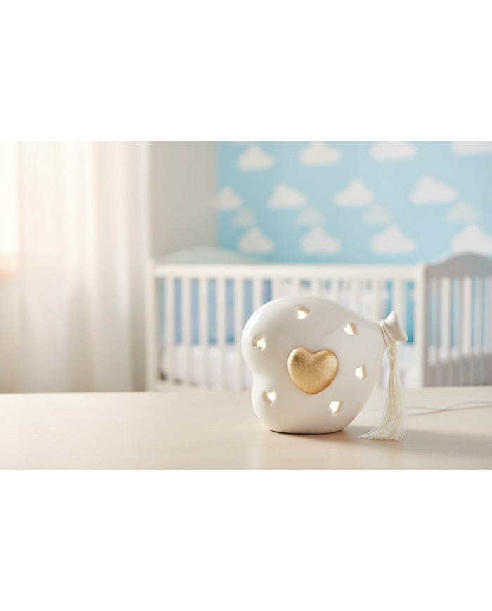 PALLONCINO LED CUORE ORO