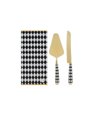 SET 2 PZ TAGLIA TORTA SCACCHI