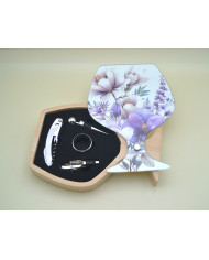 SET VINO A CALICE FLOREALE GLICINE