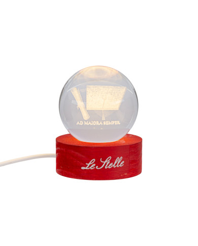 LAMPADA GLOBO LAUREA IN VETRO USB D.6CM