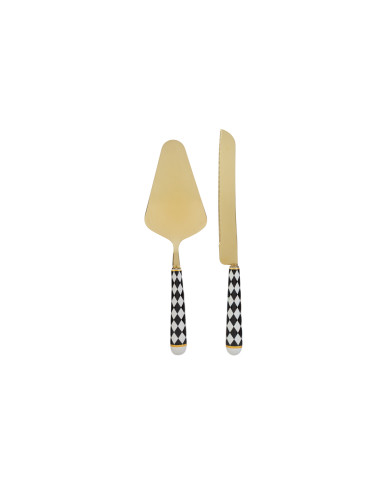 SET 2 PZ TAGLIA TORTA SCACCHI