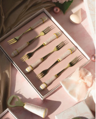 SET 6 PZ FORCHETTINE ROSA