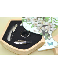 SET VINO A CALICE FLOREALE SALVIA