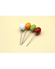 ANTIPASTIERA A CUORE CON 4 SPILLI COLORATI