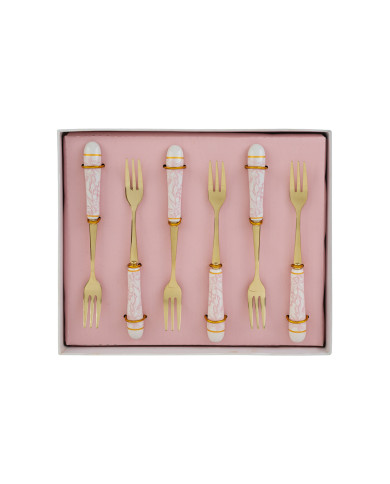 SET 6 PZ FORCHETTINE ROSA