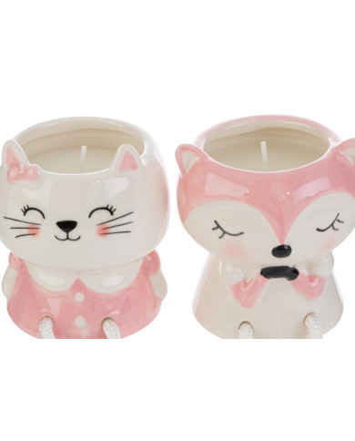 CANDELA ANIMALI  ROSA