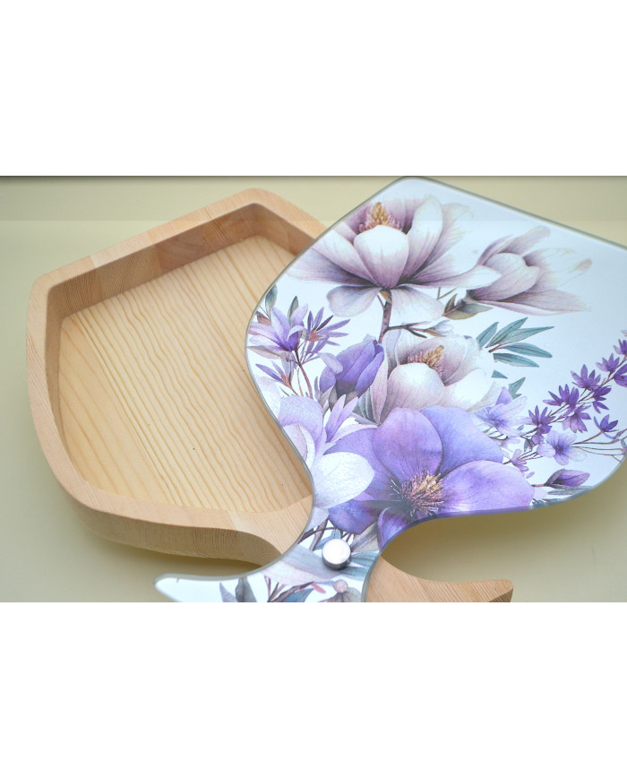 SET VINO A CALICE FLOREALE GLICINE